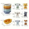 1/3Pcs Kids Bath Toys, Floating Animal & Stacking Boat Design, Squeeze Finger Puppets, Perfect for Holiday Gifts.