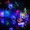 LED String Lights with Light Garden Christmas 30 Flashing Auto Tree Santa Claus Solar-Powered Built-in Sensor, Waterproof, Lights, Lights, LEDs, 6m,
