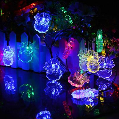 LED String Lights with Light Garden Christmas 30 Flashing Auto Tree Santa Claus Solar-Powered Built-in Sensor, Waterproof, Lights, Lights, LEDs, 6m,