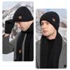 Warm Winter Hat Soft Long Knit Scarf Fashion Beanie Hat Scarf Gloves Set  for Women & Men