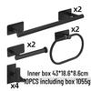 18-Piece Stainless Steel Bathroom Set: Towel Bars, Tissue Holder, Hooks, and Accessories