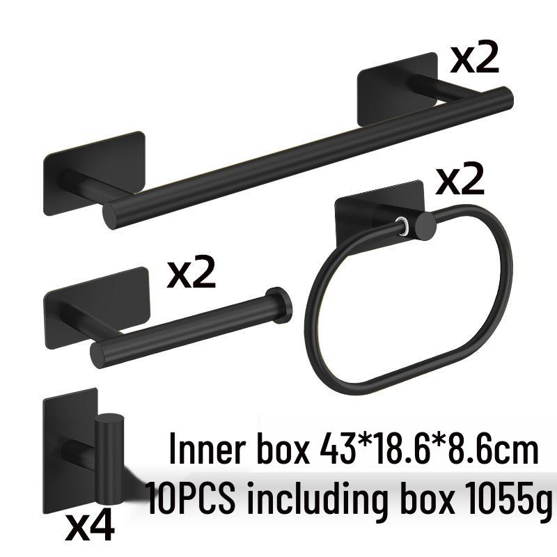 18-Piece Stainless Steel Bathroom Set: Towel Bars, Tissue Holder, Hooks, and Accessories