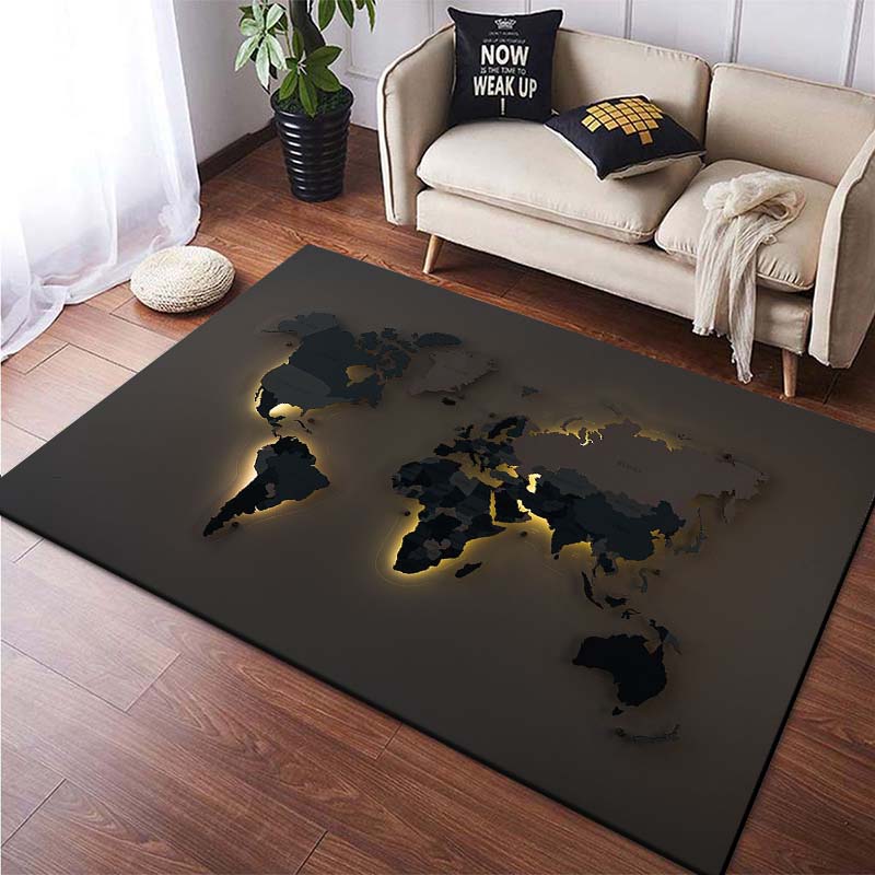 Retro Navigation Map Decorative Large Rugs for Living Room Home Decor Area Mat Children Room Floor Mate Bedroom Carpet Mat Gift