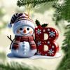 Shatterproof Acrylic Snowman Letter Hanging Ornament Christmas Tree Decoration For Festival Tree Wreath Window Display