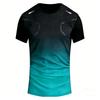 Maglietta da uomo Sport all'aria aperta Magliette da corsa Maglietta stampata con motivo sfumato Confortevole Asciugatura rapida Manica corta Top unisex