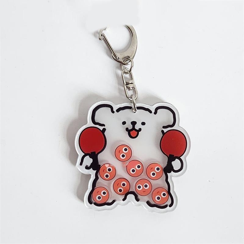 

Творчество Мультфильм Shake Ball Line Puppy Брелок Сумка Подвески Пары Милый Акриловый Брелок Сумка Подвески Праздничные Подарки