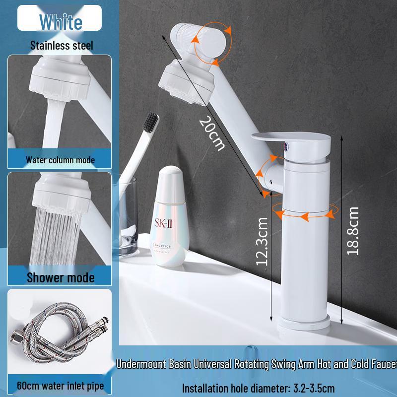 

TLXT Gunmetal Grey Multifunction Hot & Cold Bathroom Basin Faucet