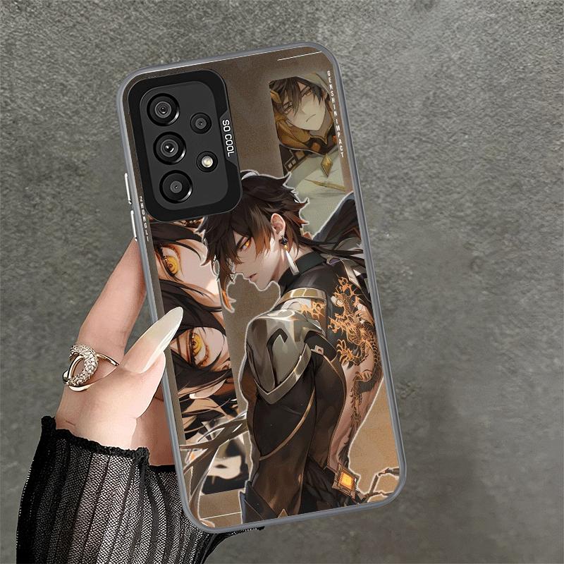 Genshin Impact Zhongli Shockproof Phone Case for Samsung A17 A16 A15 A14 A37 A57 A36 A56 A26 A35 A55 A25 A34 A54 A24 A13 A23 A33