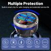 65W USB Car Charger with Digital Display PD Fast Charging 5 Ports Car Charger For Xiaomi iPhone 15 Samsung Quick Charge Adapter