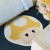 Cartoon Mushroom Head Household Absorbent Non-slip Thick Imitation Cashmere Carpet Wear-resistant Dirt Warm Bedroom Bed Blanket