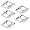 5pcs Easy Installation Metal Replacement Buckle Square Center Bar Single Prong Buckle Leather Craft