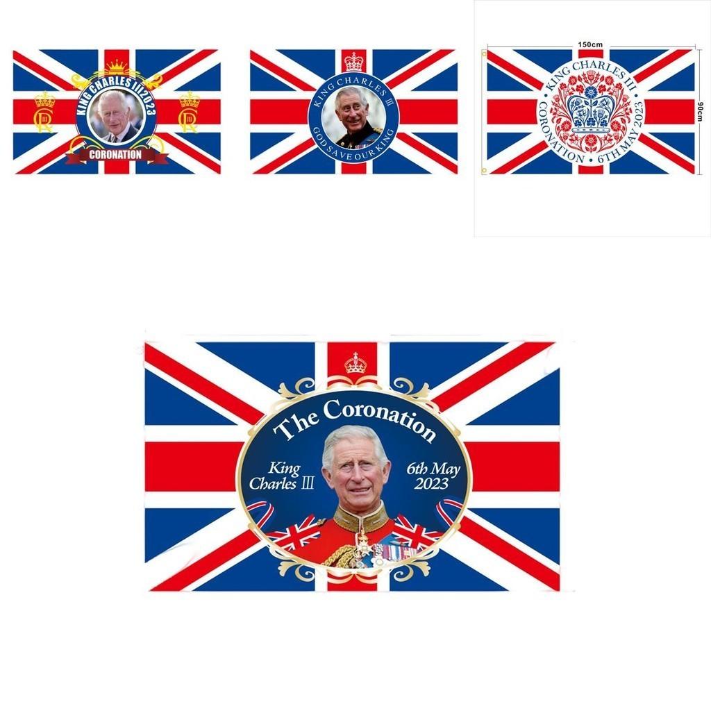 Wufudtp Charles Iii Flag Background Cloth 90x150cm Outdoor Union Jack Flag