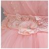 Pink Blue Purple Champagne Kids Sequined Tulle Princess Hi-Lo Dress