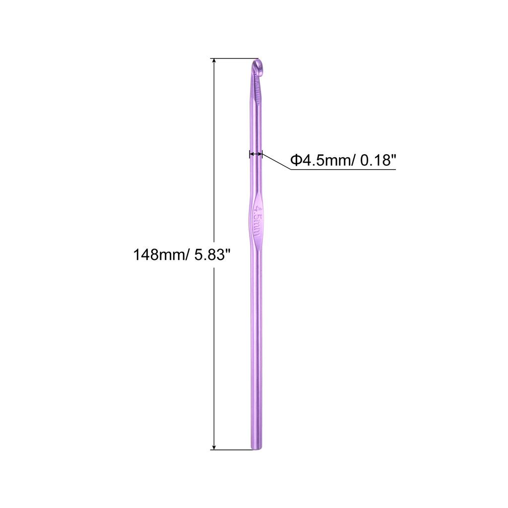 6pcs Aluminum Crochet Hook 2mm-10mm Knitting Needles for DIY Craft Yarn