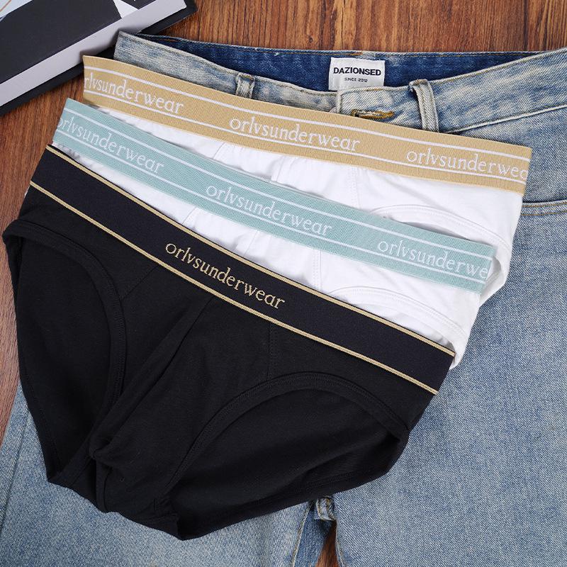 Platinum Macaron Men's U-Convex Low-Rise Cotton Briefs - Trendy and Comfortable Youth Underwear