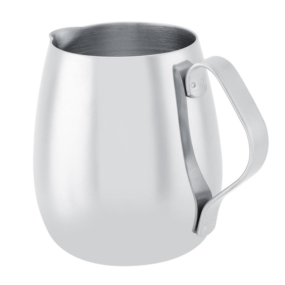 Thick Stainless Steel Milk Frothing Pitcher Smooth Surface Stainless Steel Pitcher  Coffee Making 350ml