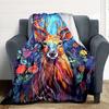 1pc Deer Fantasy Lightweight Flannel Blanket, Comfortable and Warm Blanket, for Office and Camping Sofa Bed119