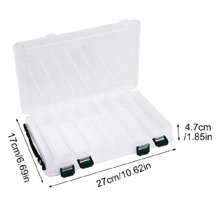 Adjustable Temperature Resistant Fishing Tool Organizers Double Layer Fishing Baits Storage Case with Secure Latches