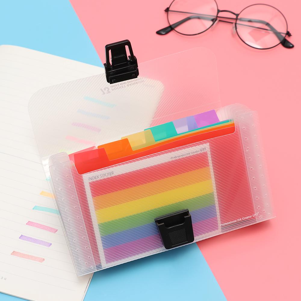 A6 Fashion Plastic File Case Paper Organizer 13 Pockets File Folder Document Bag