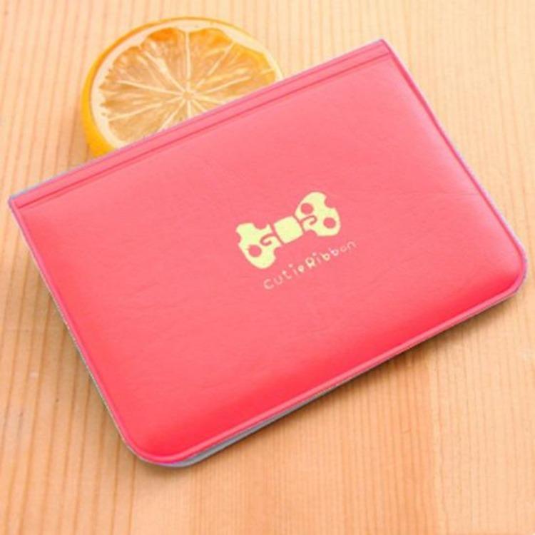 

Милый мультяшный держатель для карточек конфетного цвета с бантом, 12 слотов, ПВХ, однотонный, модный, простой, для ID-карт, визиток, банковских карт, кошелек для женщин