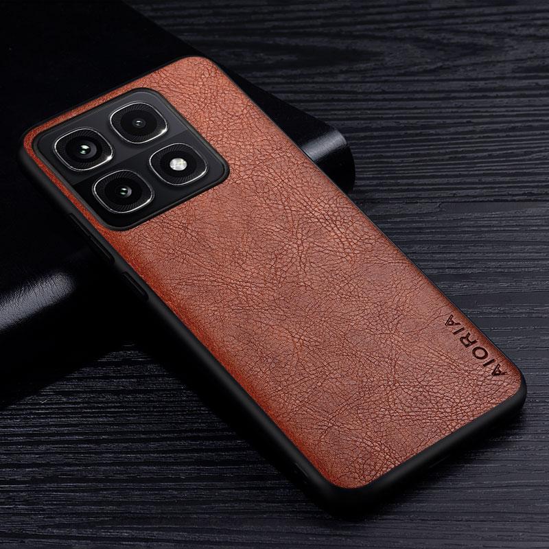 Luxury Leather Case For Xiaomi 14T Premium Business Style Retro Litchi Pattern Back Cover for Xiaomi 14T Pro Case