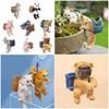Resin Animal Statue Aquarium Accessories Fish Tanks Decorations Home Decors Hanging Cats Figurines with Storage Basket