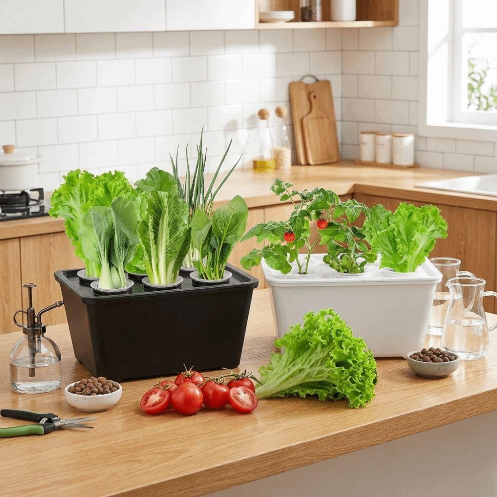 6 Holes Soil-Free Planting Box Plastic Nursery Pots Versatile Cultivation Box  Indoor Gardening