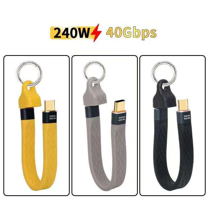 Multifunctional Pd240W Usb 4 40Gbps Fpc Data Cable Type-C Cable Portable Keychain For Phone Tv Laptop Tablet Video Transmission