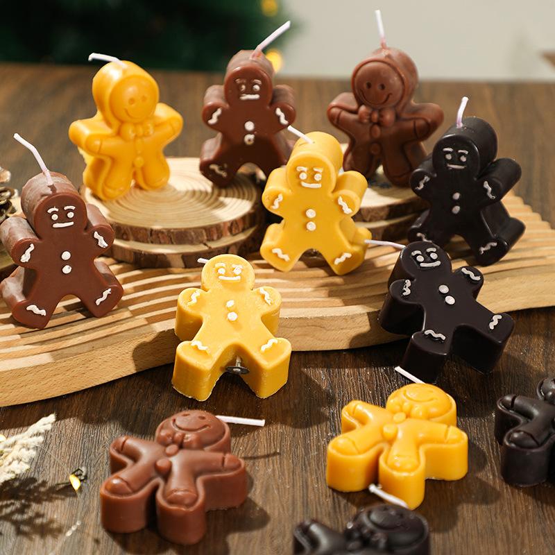 Christmas Decorations, Gingerbread Man Scented Candles, Creative Shaped Souvenirs, Tabletop Ornaments, Scented Wax