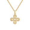 Accessories, Stainless Steel Flower Pendant 18K Gold Necklace Ladies, Shell Elements 197