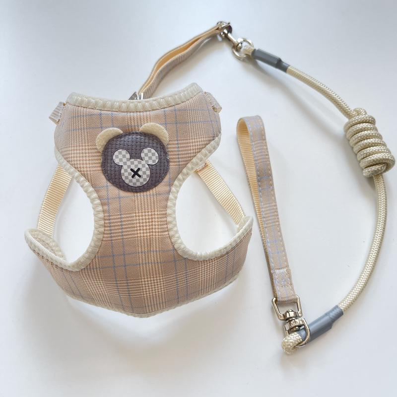 Dog Vest-Style Leash with Adjustable Chest Harness for Pets