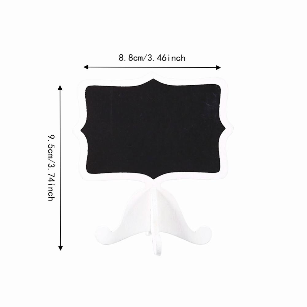 10Pcs White Tabletop Decor Chalkboard Ornaments  Cafe Dessert Table Ornament Decoration