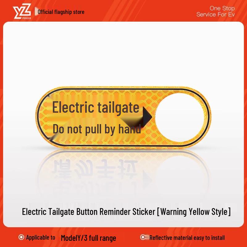 

Tesla Model 3/Y Trunk Warning & Decorative Sticker - Electric Tailgate Reminder