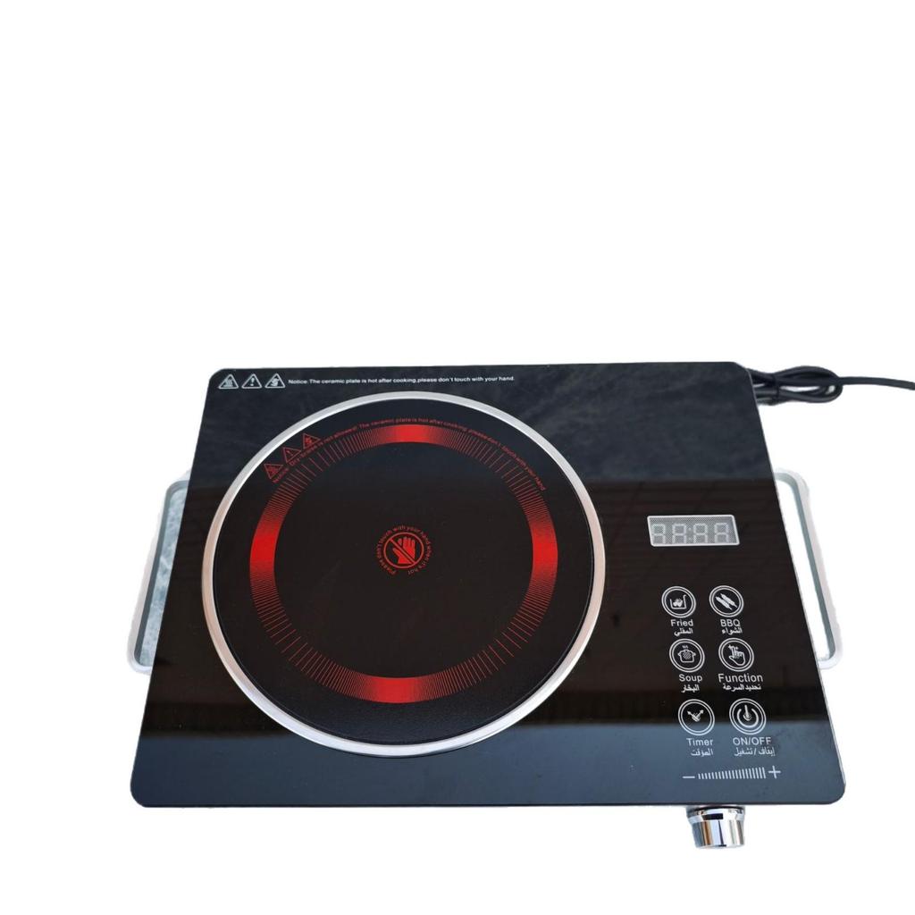 3500W Multifunctional Ceramic Induction Cooktop: High-Power, Adjustable Temperature for Stir-Fry, Grilling & Tea Heating