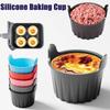 1/4PCS Reusable Silicone Air Fryer Liners and Baking Cups Accessories for Eggs Cakes Meatballs Non-Stick Kitchen Baking Tools