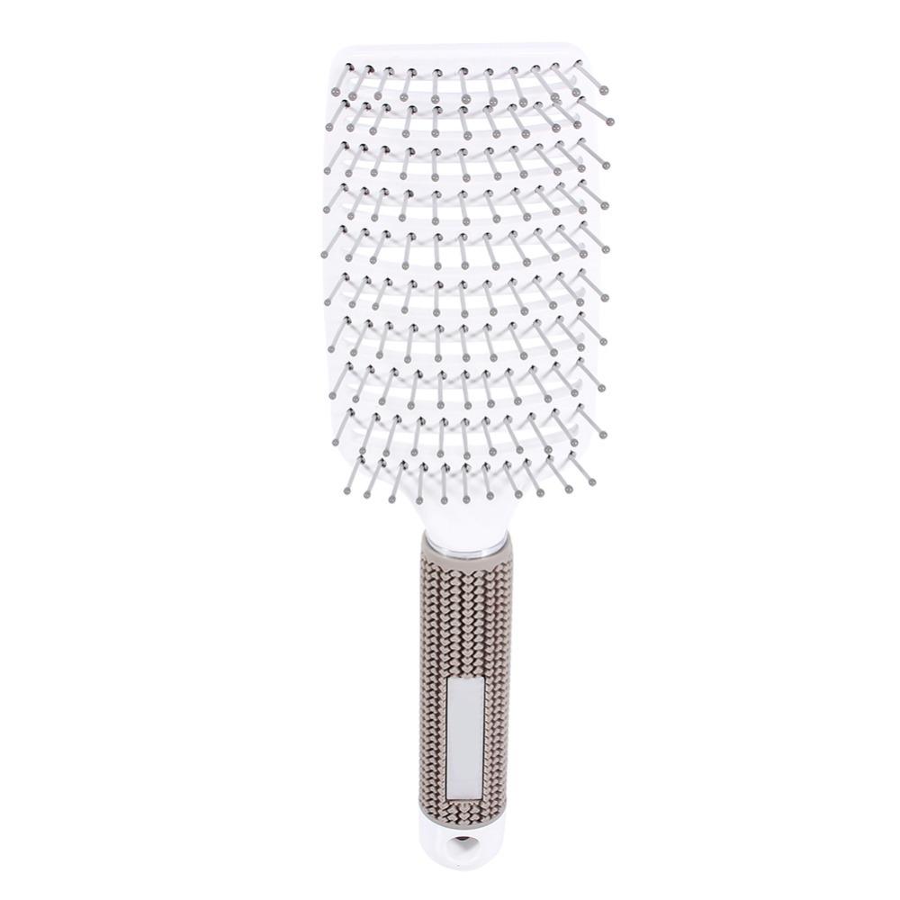 

Professional Curved Vent Hair Comb Wide Tine Detangling Hair Brush Massage Comb Brush Barber Salon білий