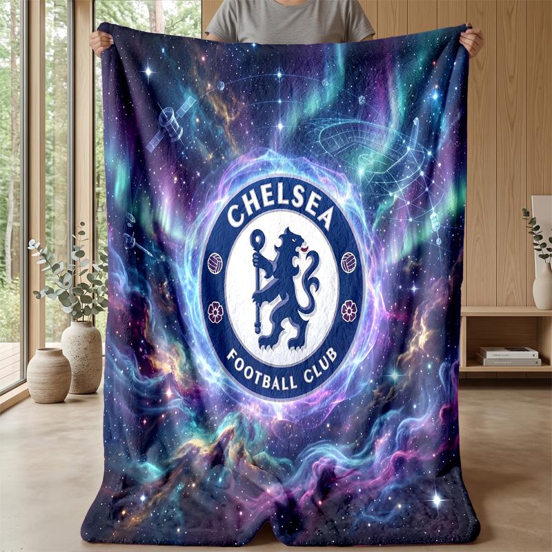 Chelsea FC Theme blanket Soft Flannel Blanket Plush Throw Blanket Cozy Sofa Bed Blanket for Home Decor