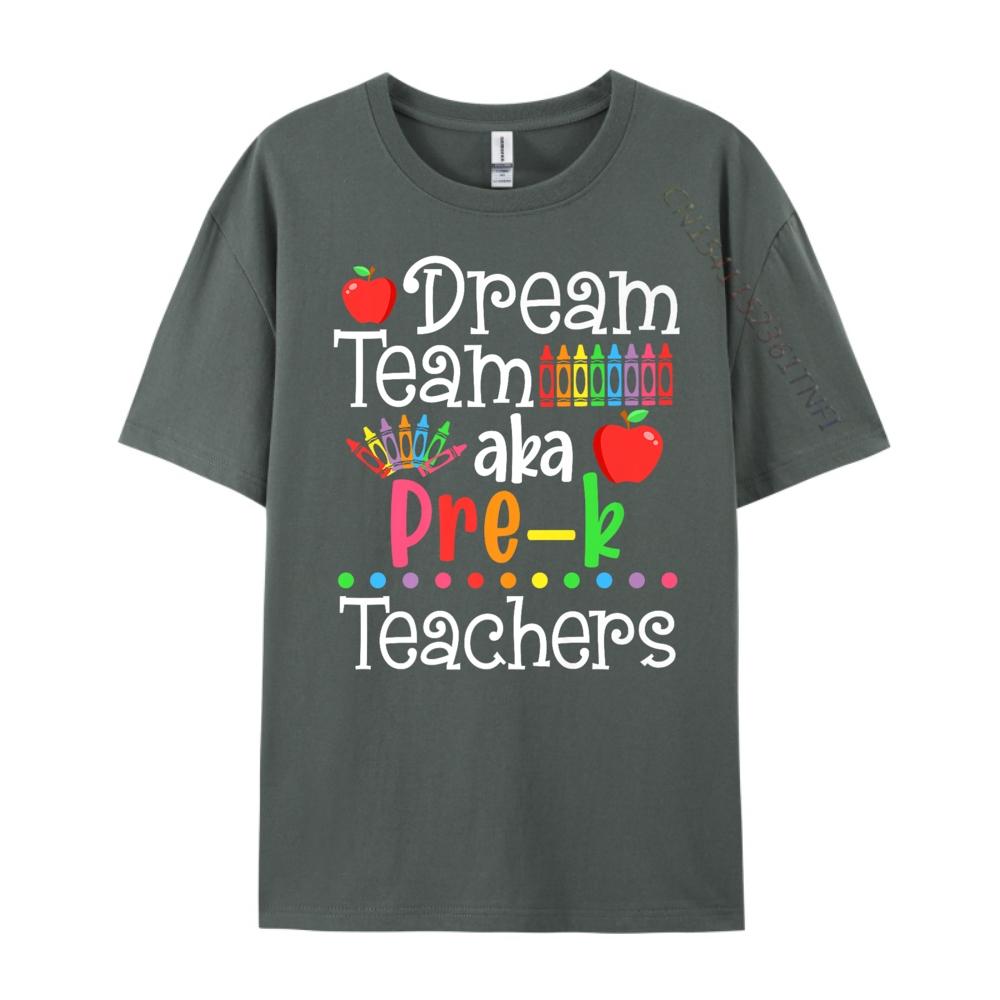 Dream Team Aka Vorschullehrer Shirt Zurück zur Schule Herren Grafik T-Shirts Kurzarm T-Shirt Herren Große Größe Vintage