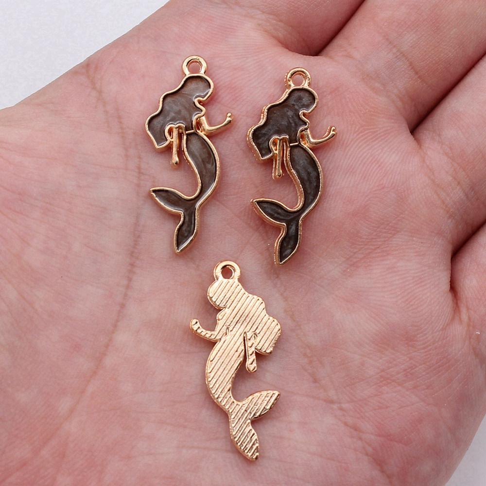 Charms Flamingo Mermaid Enamel Pendants Wedding Jewelry Findings QC054