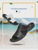 Men's Large Size Breathable Leather Sandals (Sizes 45-52) with Soft Soles, Wide Fit, and Flip Flop Style.