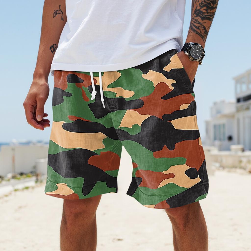 Men's Summer Large Casual Loose Sports Pants Beach Shorts