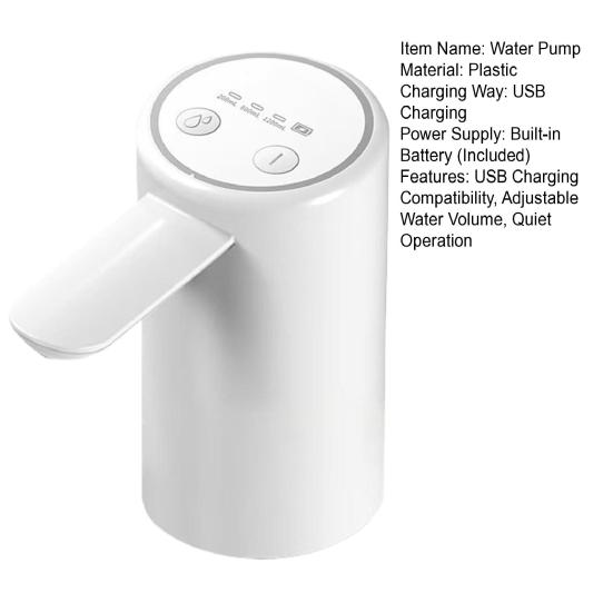 Water Pump Dispenser with Rechargeable Battery USB Charging Dual Pump Core Technology