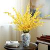 Orchid Yellow Dancing Silk Flower Arrangement For Table Photography Centerpiece