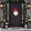 Metal Christmas Countdown Calendar Wall Hanging Snowman Santa Claus Design Indoor Outdoor Holiday Decoration with Numbered Date Tracker