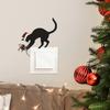 Christmas Atmosphere Personalized Black Cat Gifts Living Room Entrance, Home Switch Beautification Stickers
