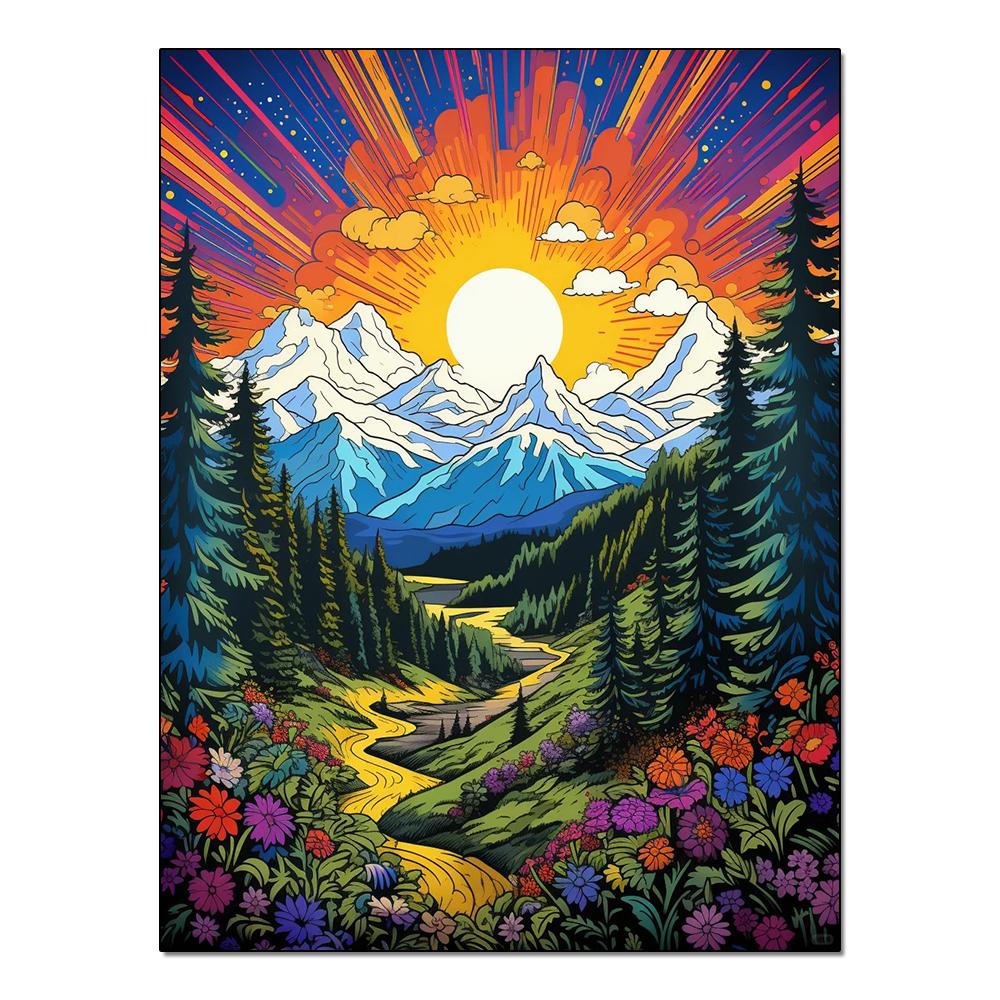 Landscape Sunset Diamond Painting Complete Kit DIY Mosaic Embroidery Hobby Handicraft Painting for Home Wall Decoration
