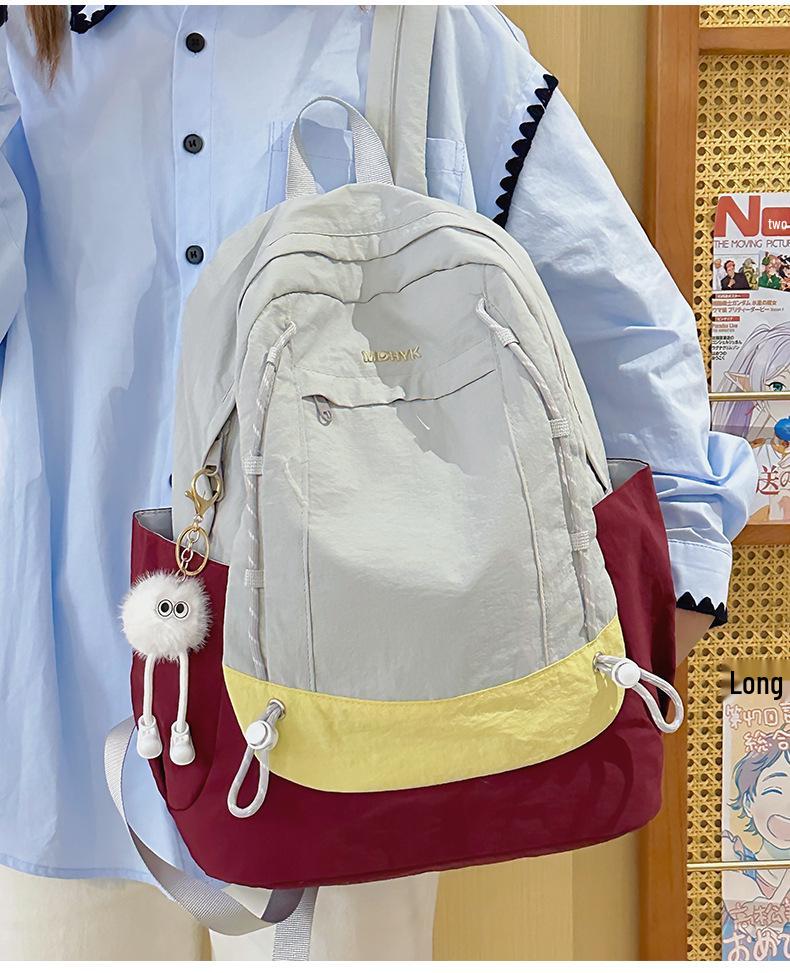Leichter Colorblock Wanderrucksack - Geräumiger Outdoor- & Universitäts-Reise-Buchrucksack