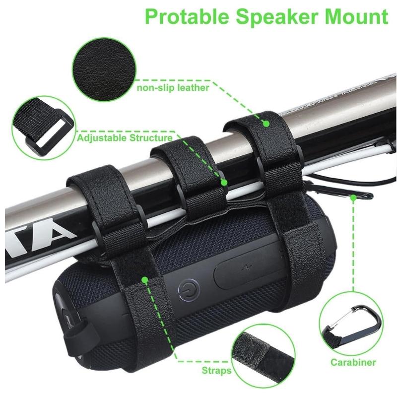 Universal Bike Speaker Strap With Adjustable Hook And Rings Fastener For Outdoor Sports And Cycling Accessories