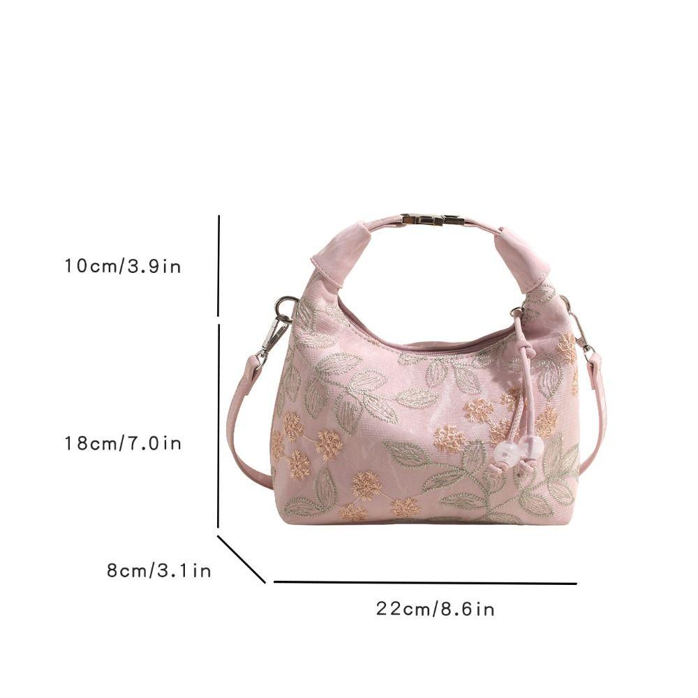 Canvas Hanfu Embroidery Handbag Embroidered Cheongsam Bag Retro Chinese Style Handbag Wedding