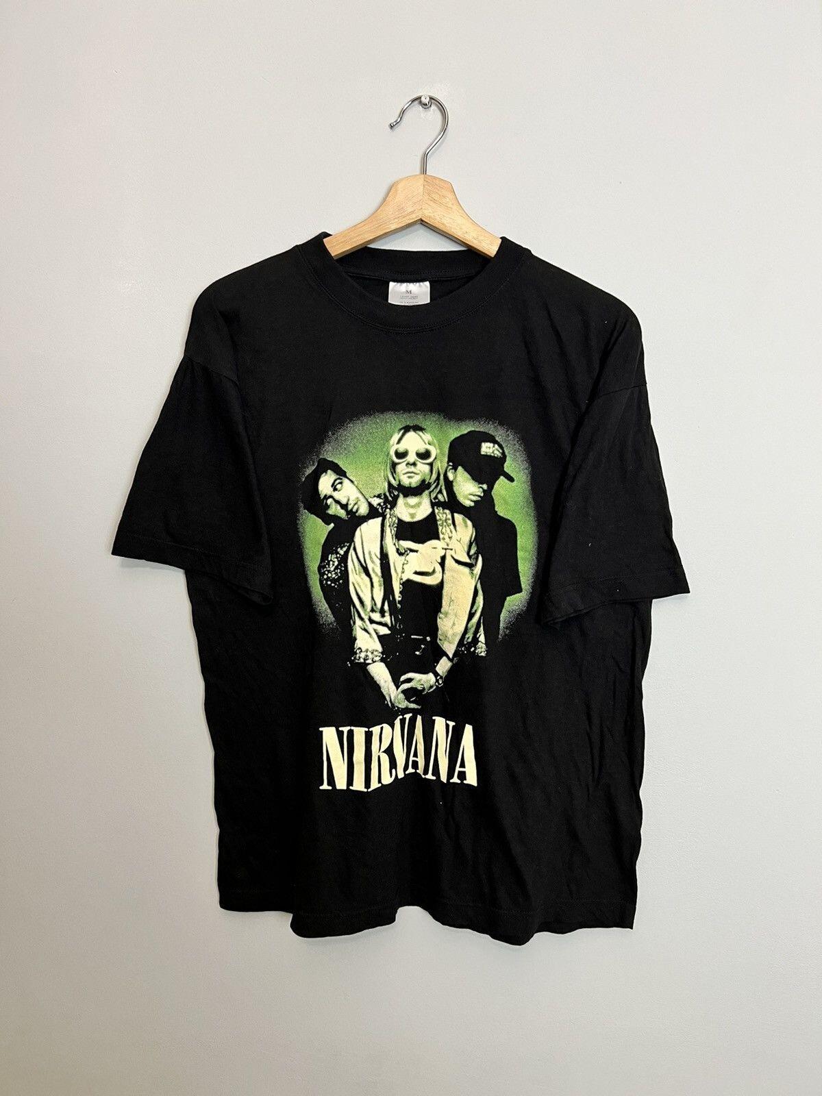Vintage 00s Nirvana Kurt Cobain Memorial Grunge Band Tee Y2K Unisex T-Shirt XXL